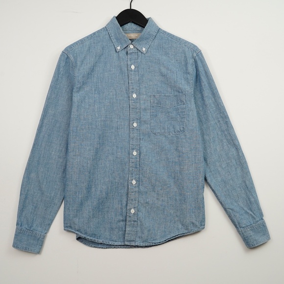 Everlane The Relaxed Organic cotton Chambray Shirt button down Mens XS - Picture 1 of 7